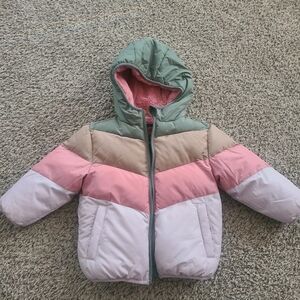 Swiss Tech Pink and Green Hooded Jacket